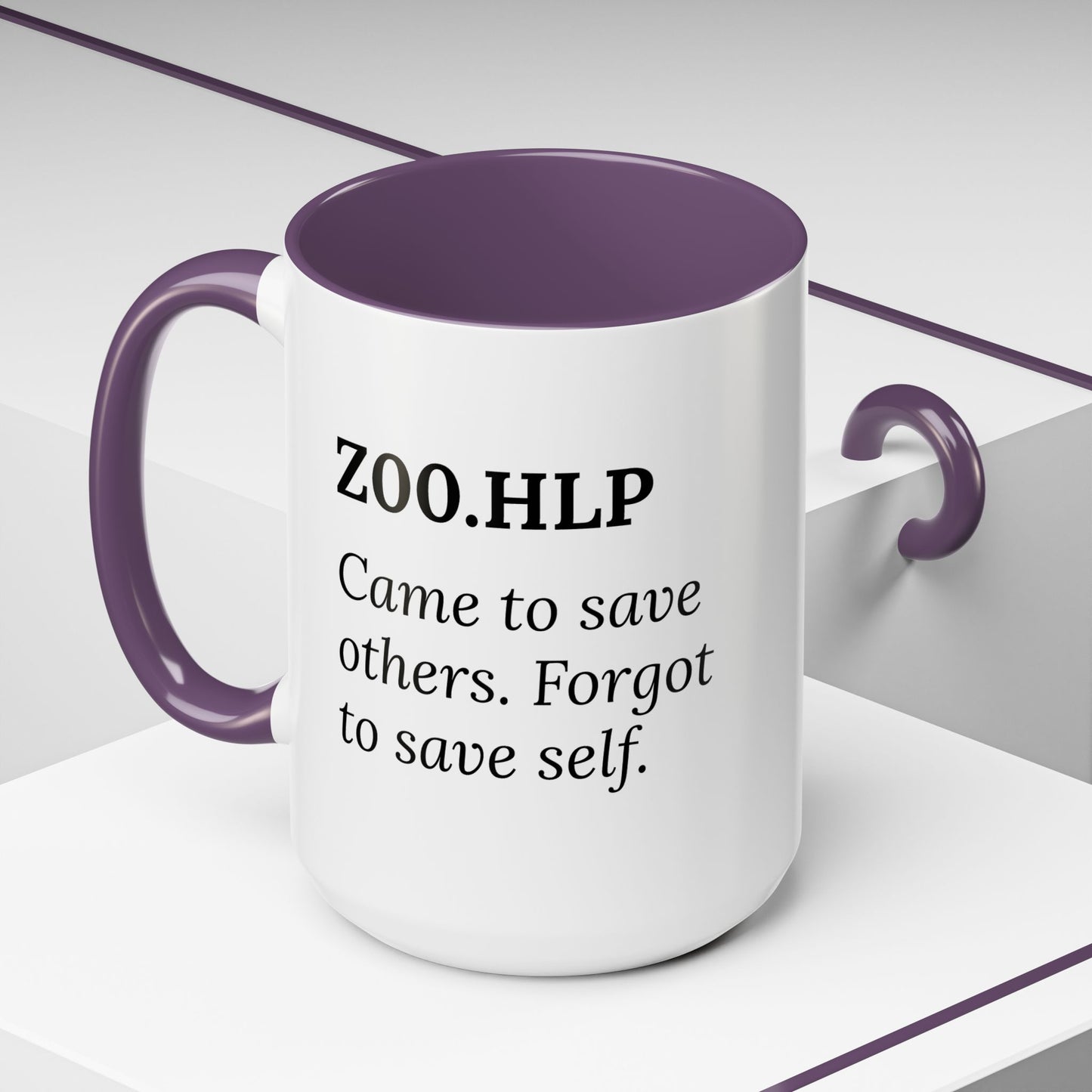 Z00.HLP – Healer Burnout Mug | “Came to Save Others. Forgot to Save Self.”