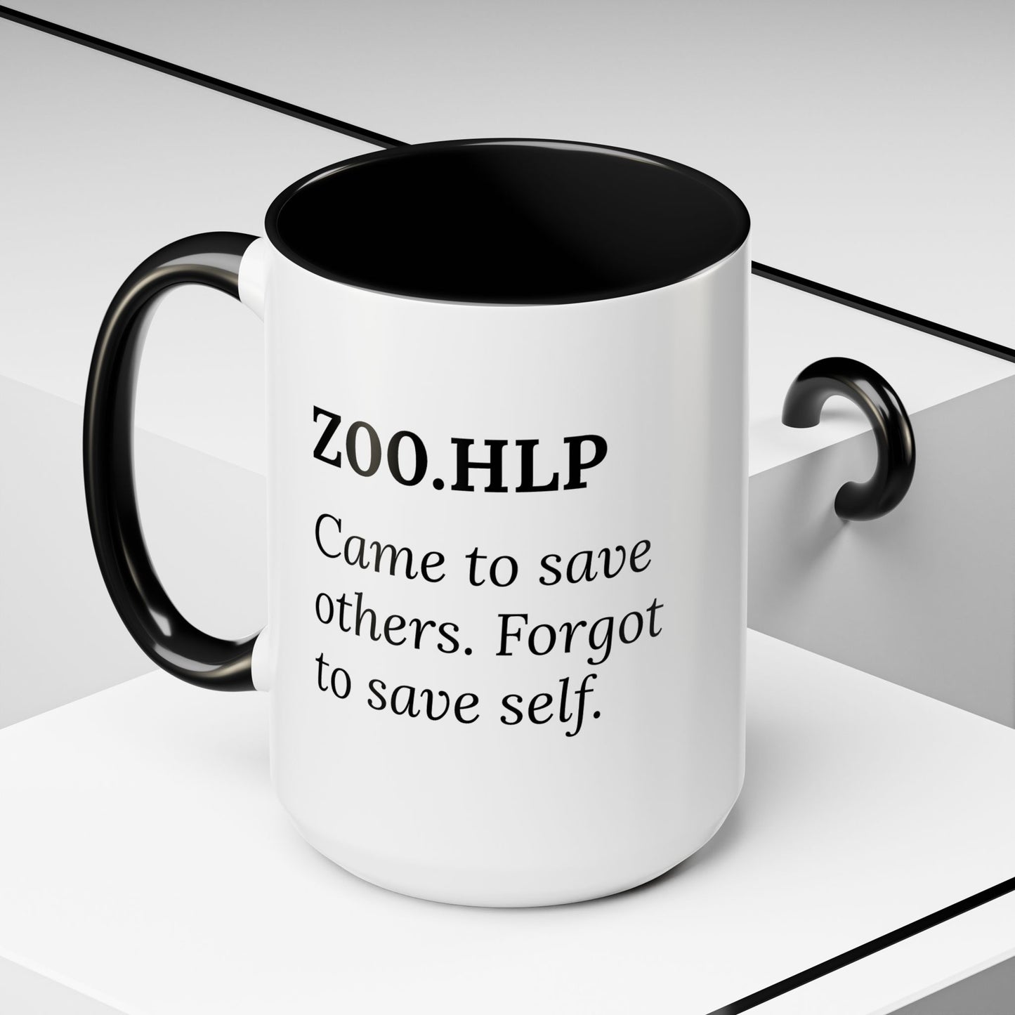 Z00.HLP – Healer Burnout Mug | “Came to Save Others. Forgot to Save Self.”