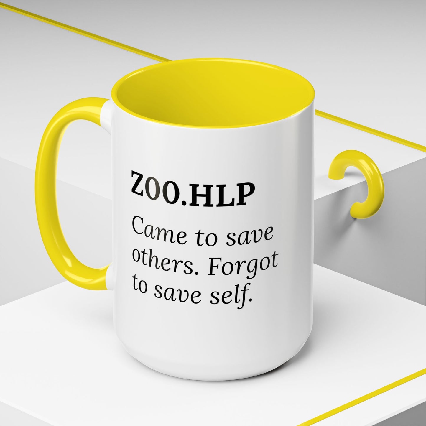 Z00.HLP – Healer Burnout Mug | “Came to Save Others. Forgot to Save Self.”