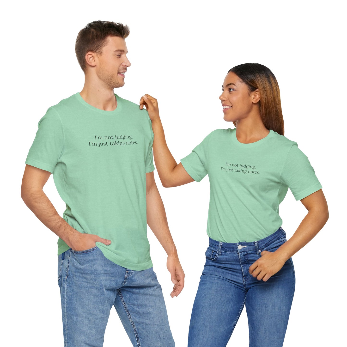 “I’m Not Judging, I’m Just Taking Notes” T-Shirt Therapist Humor Shirt • Mental Health Counselor Gift • Funny Therapist Tee