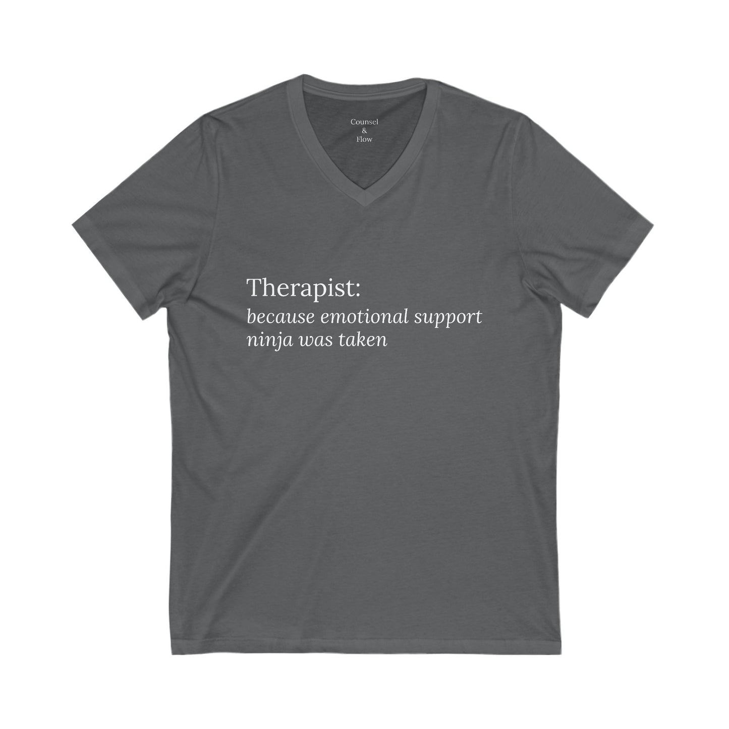 "Therapist: Because Emotional Support Ninja Was Taken" T-Shirt Therapist Humor Shirt • Mental Health Counselor Gift • Funny Therapist Tee