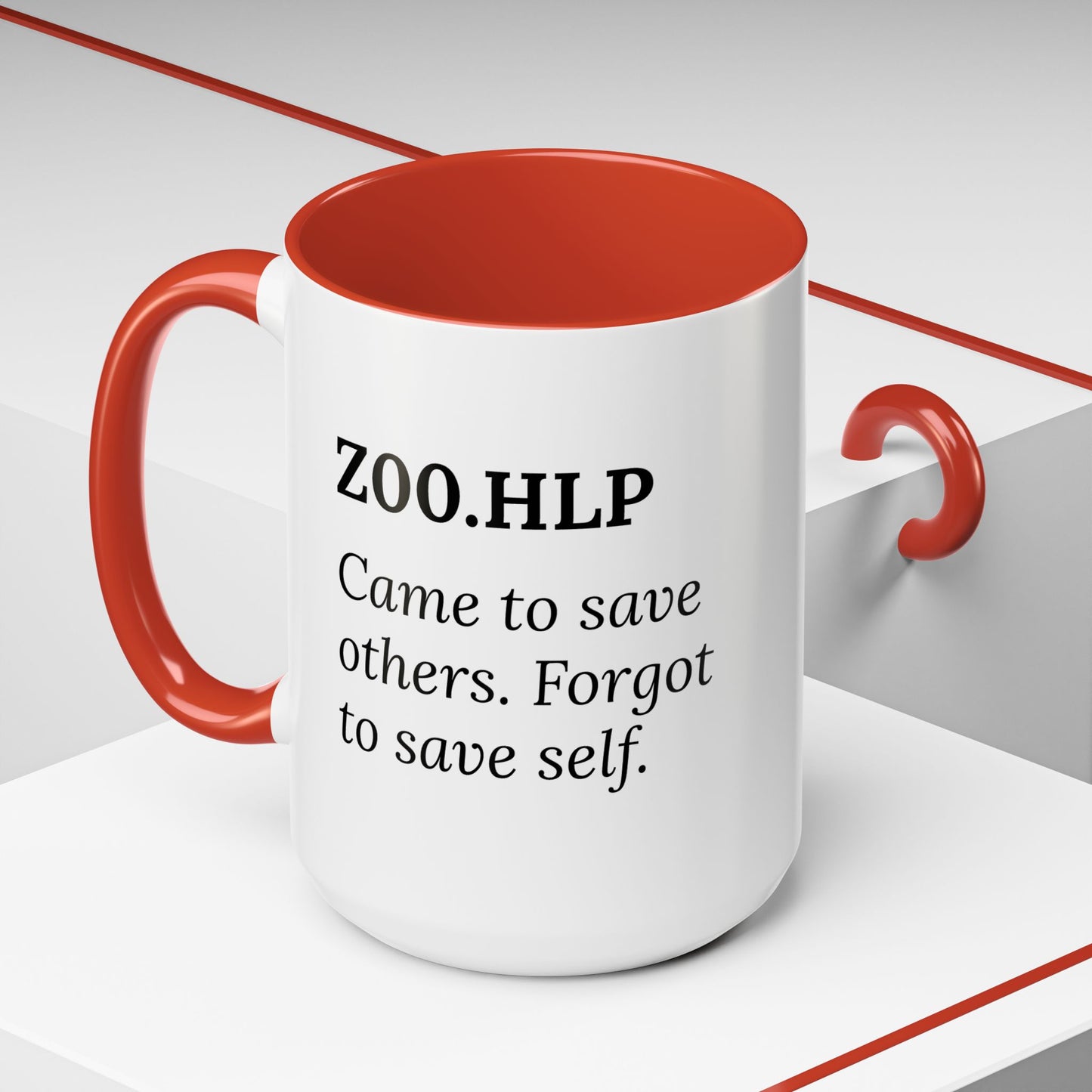 Z00.HLP – Healer Burnout Mug | “Came to Save Others. Forgot to Save Self.”