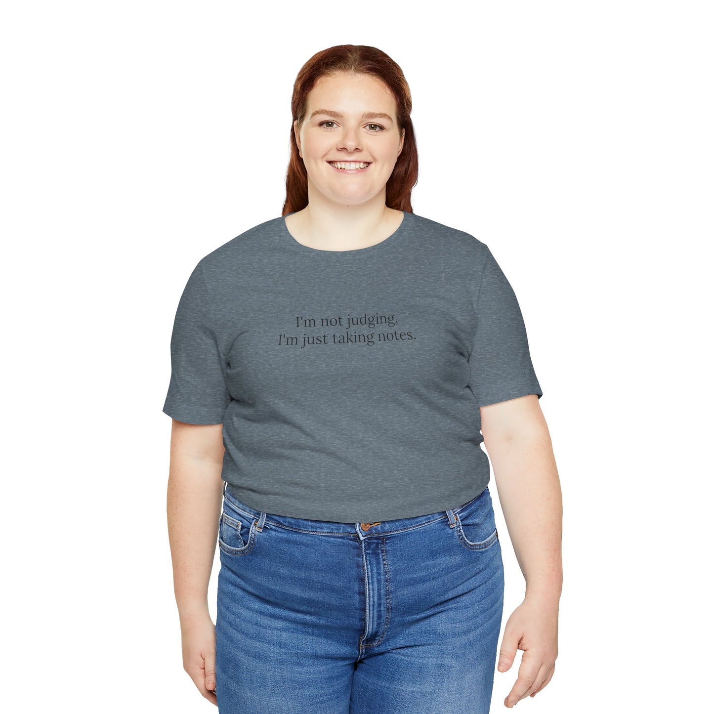 “I’m Not Judging, I’m Just Taking Notes” T-Shirt Therapist Humor Shirt • Mental Health Counselor Gift • Funny Therapist Tee