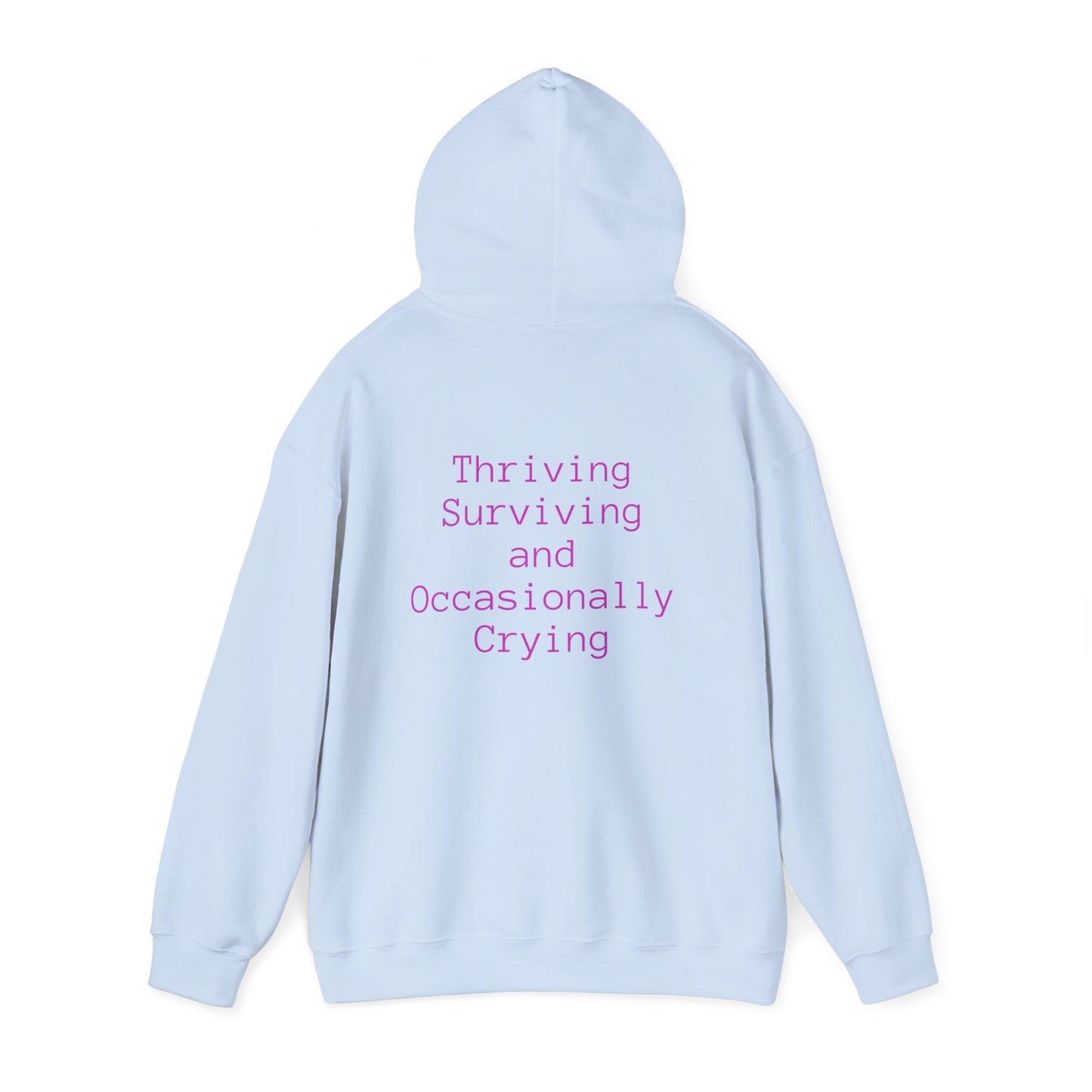 Thriving and Surviving Hoodie – Motivational Unisex Sweatshirt for Comfort and Self-Care