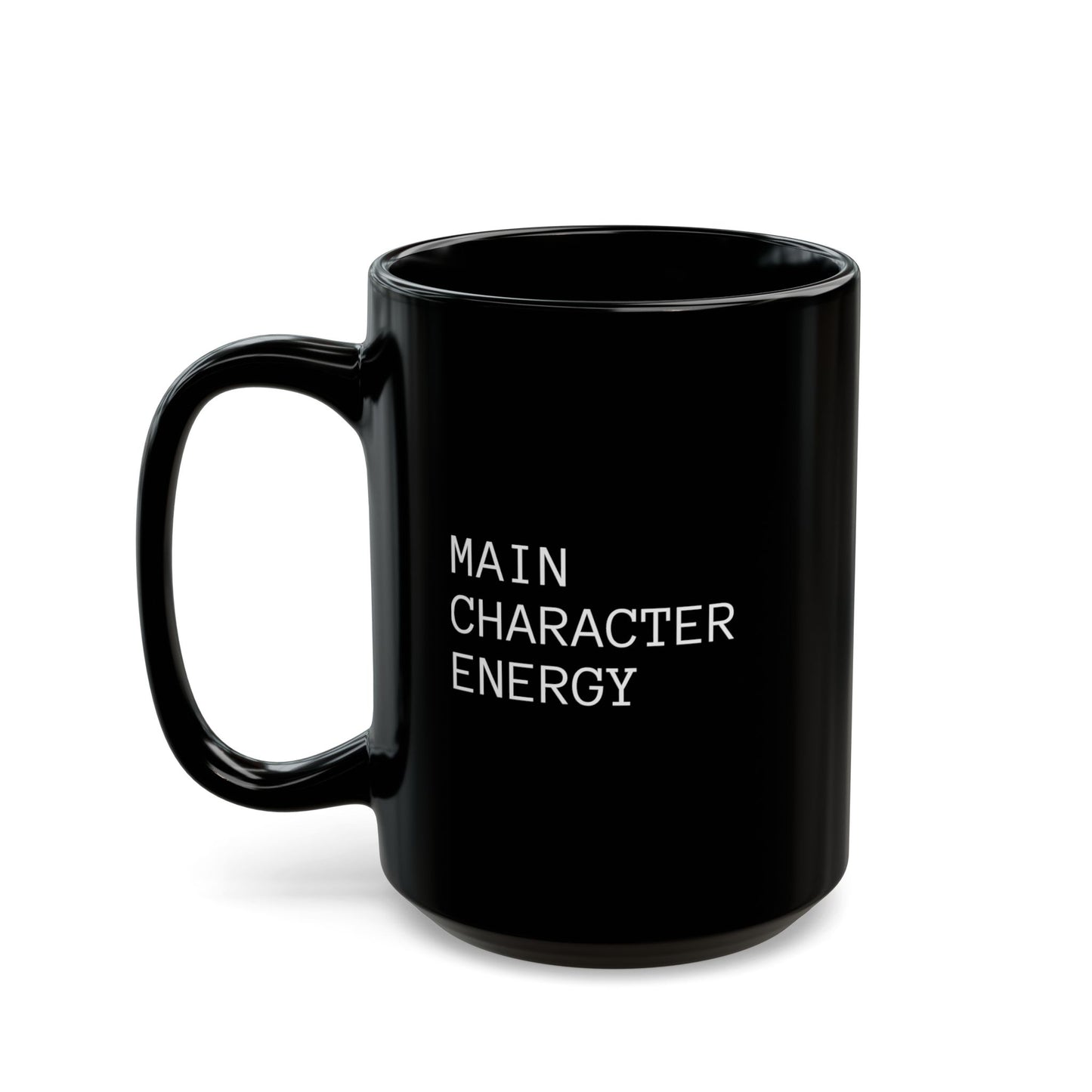 Black Ceramic Mug — Minimalist Monochrome Coffee Cup (11oz & 15oz)