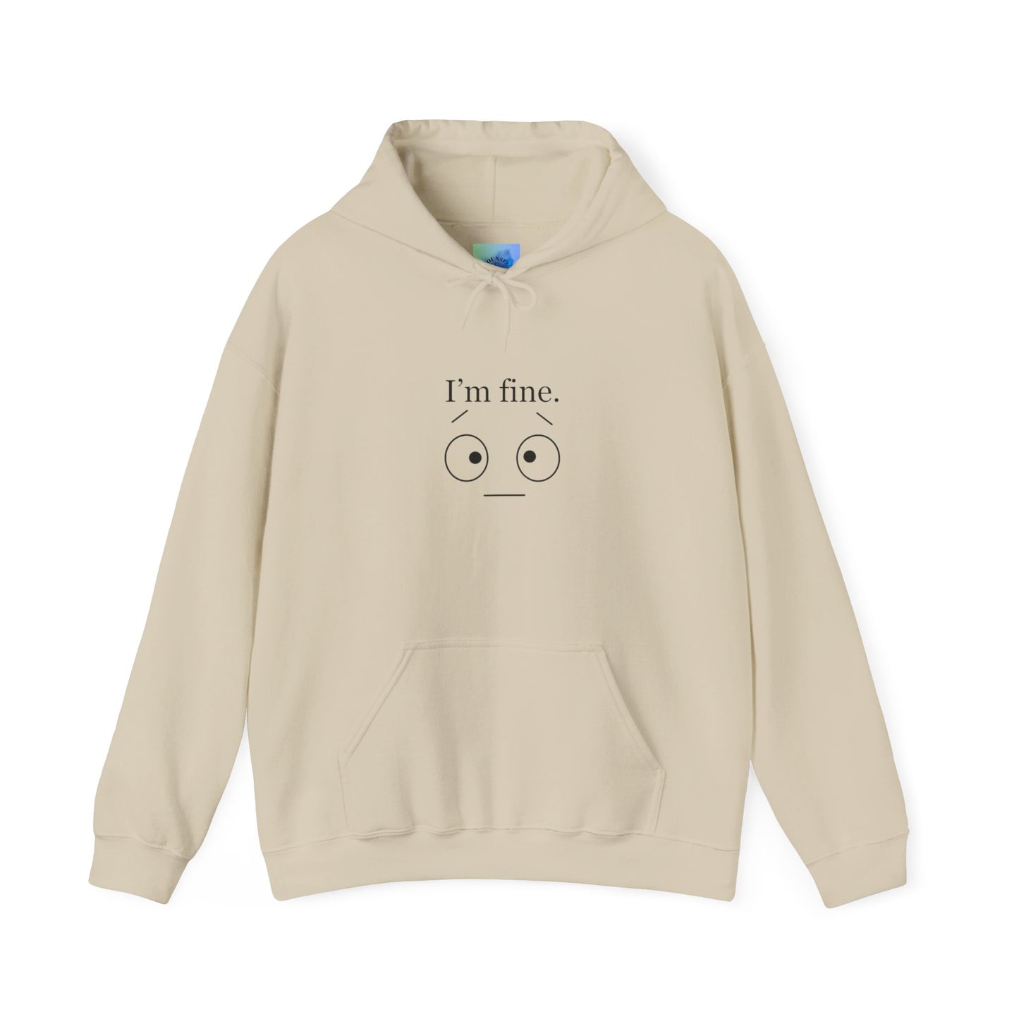 “I’m Fine” Hoodie – Funny Burnout Unisex Sweatshirt for Therapists, Healers & Self-Care