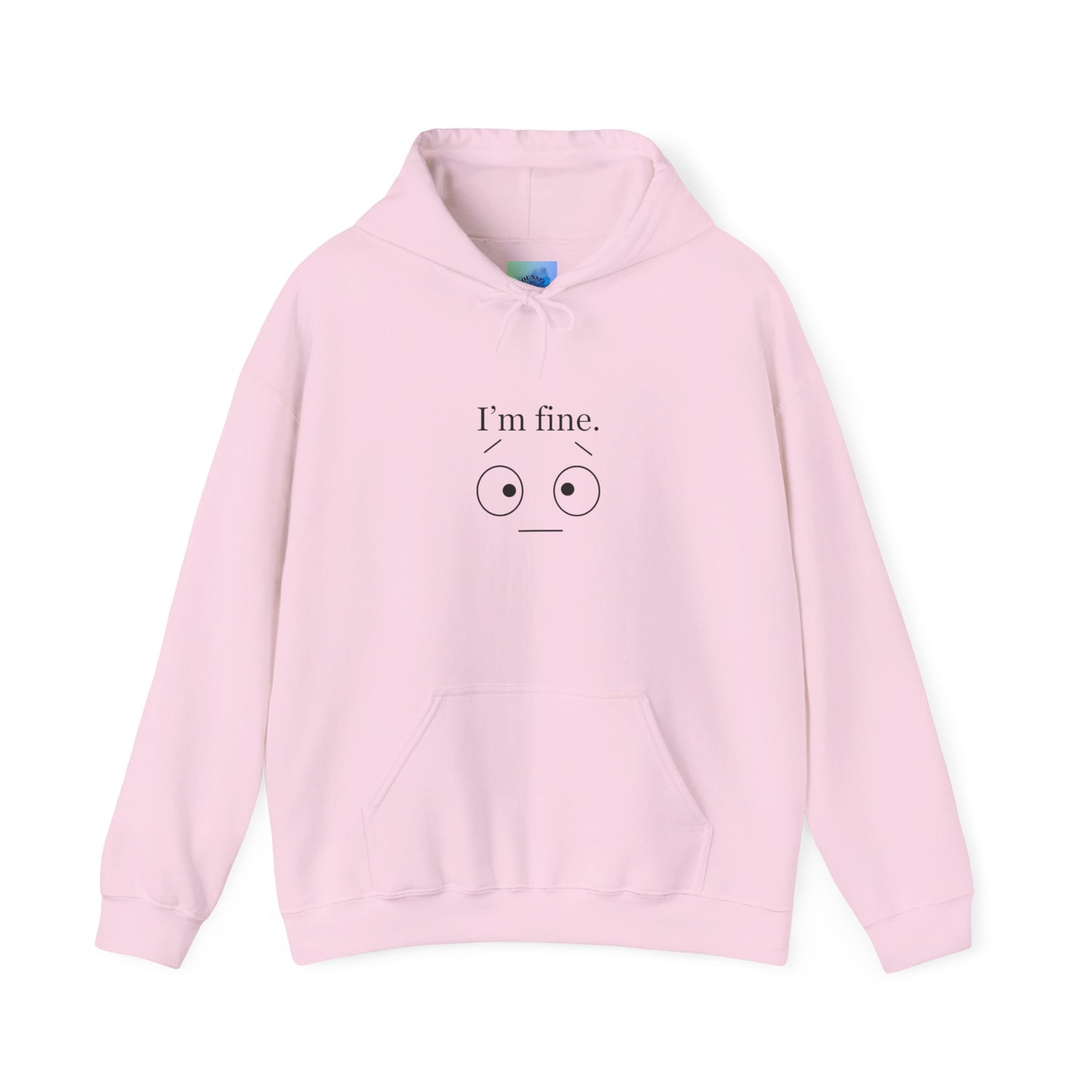 “I’m Fine” Hoodie – Funny Burnout Unisex Sweatshirt for Therapists, Healers & Self-Care