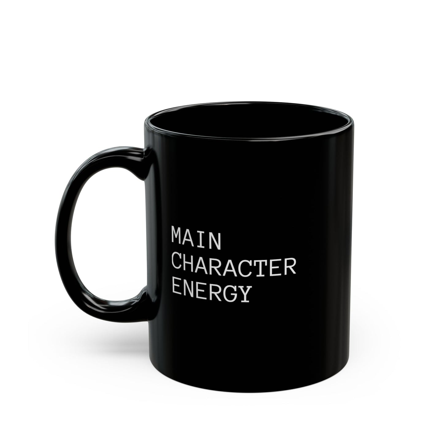 Black Ceramic Mug — Minimalist Monochrome Coffee Cup (11oz & 15oz)