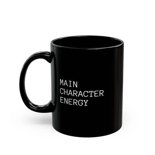 Black Ceramic Mug — Minimalist Monochrome Coffee Cup (11oz & 15oz)
