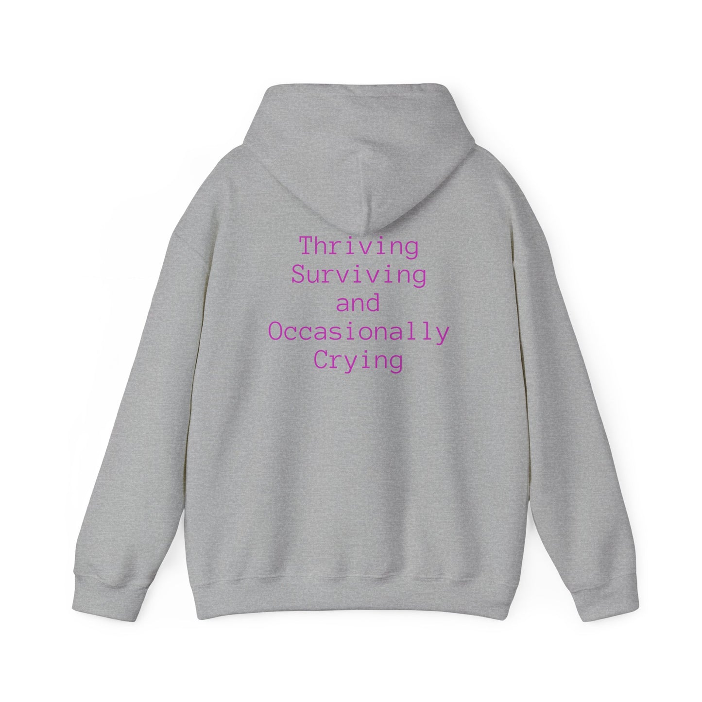 Thriving and Surviving Hoodie – Motivational Unisex Sweatshirt for Comfort and Self-Care
