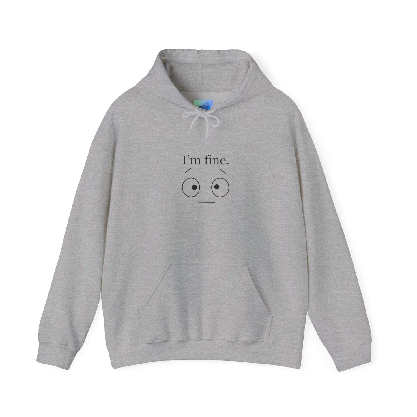 “I’m Fine” Hoodie – Funny Burnout Unisex Sweatshirt for Therapists, Healers & Self-Care