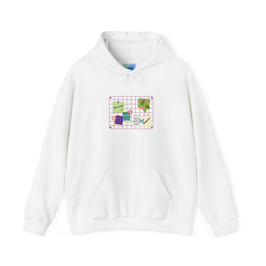 Counsel & Flow “Regulate + Document” Cozy Grid-Board Hoodie – Soft Midweight Fleece Sweatshirt for Therapists, Social Workers & Mental Health Creatives