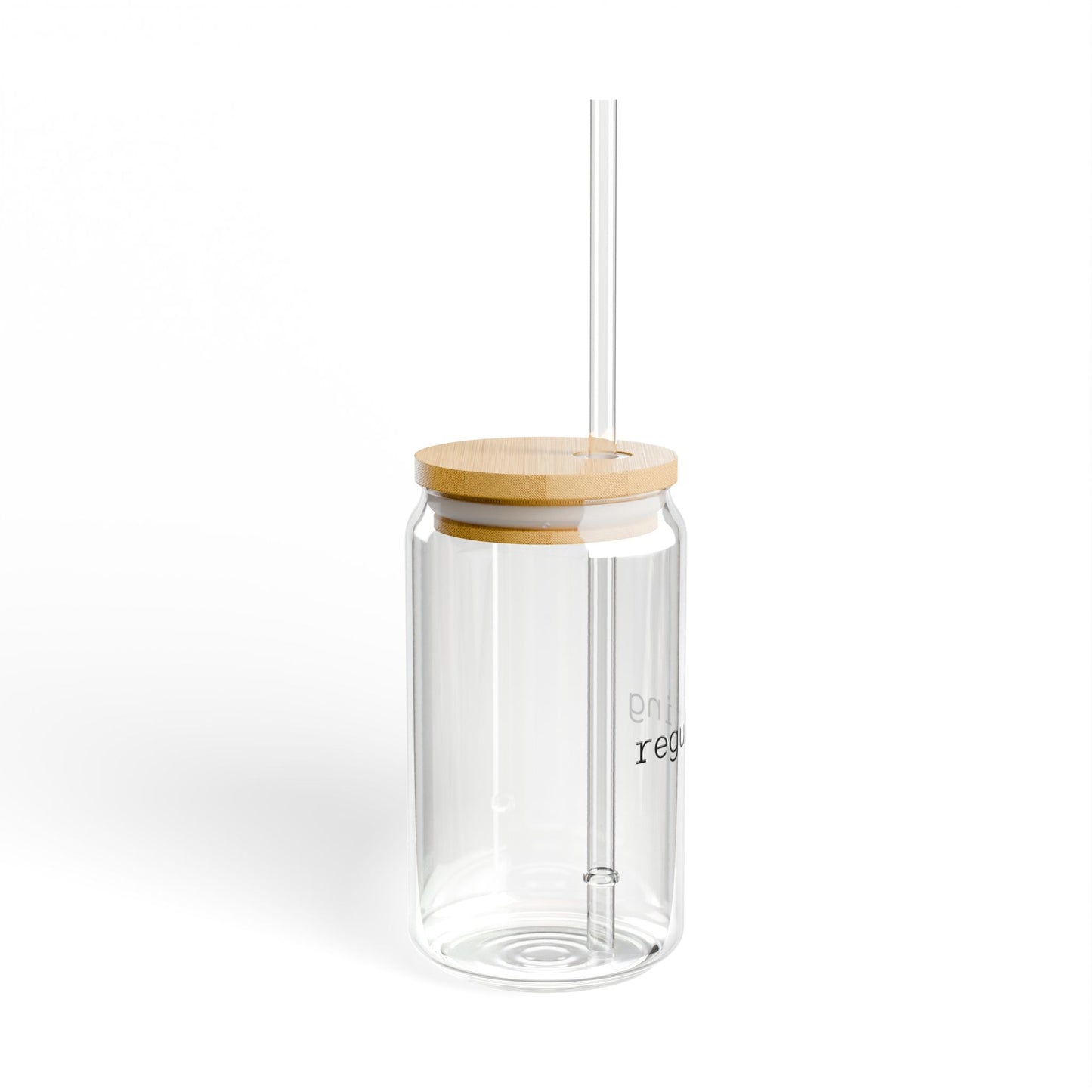 Regulating Glass Sipper Cup — 16 oz Eco Bamboo Lid Straw