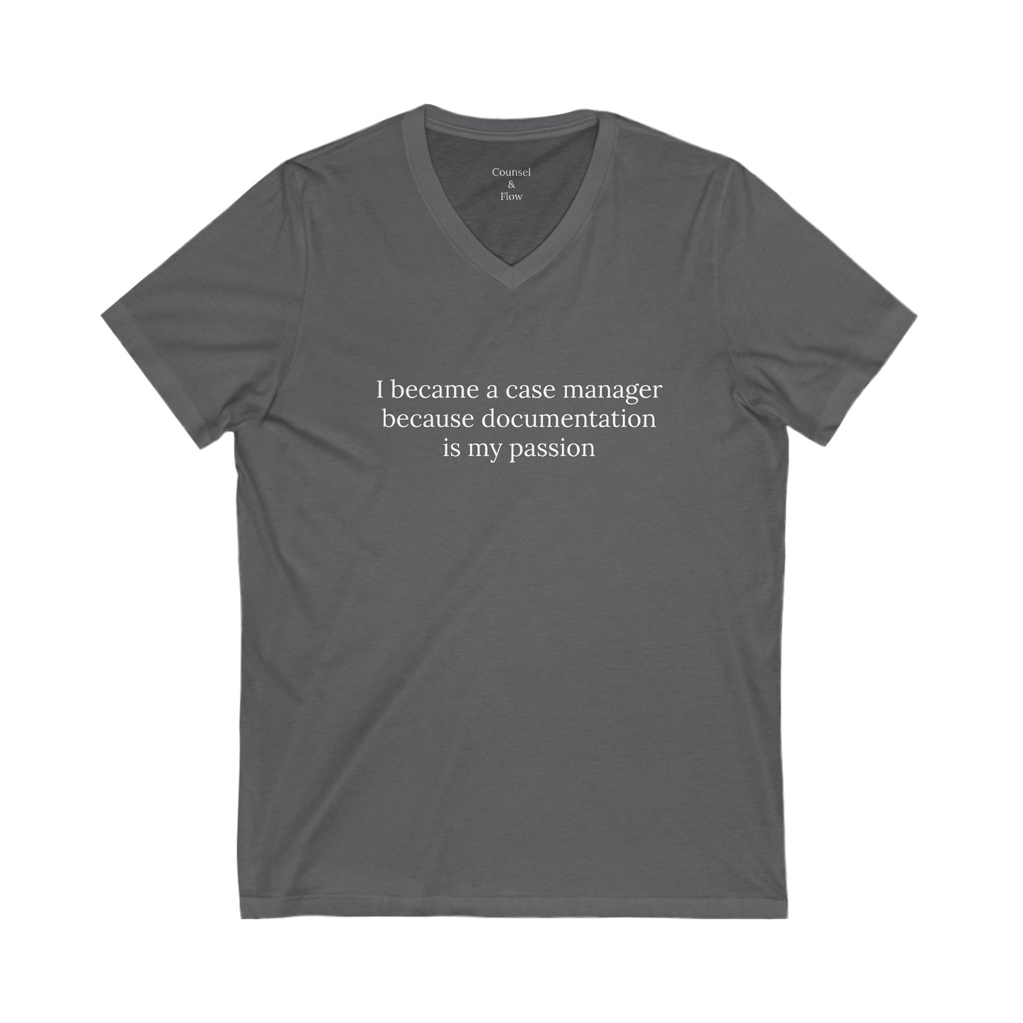 "I Became a Case Manager Because Documentation Is My Passion" T-Shirt Case Manager Humor Tee • Social Services Shirt • Funny Gift for Caseworkers