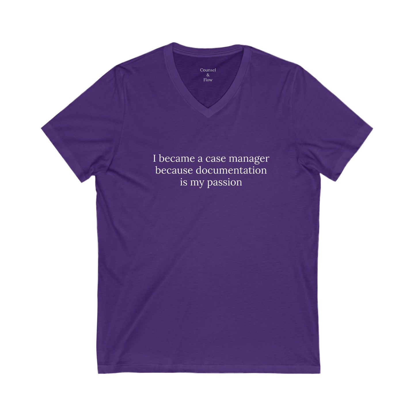 "I Became a Case Manager Because Documentation Is My Passion" T-Shirt Case Manager Humor Tee • Social Services Shirt • Funny Gift for Caseworkers