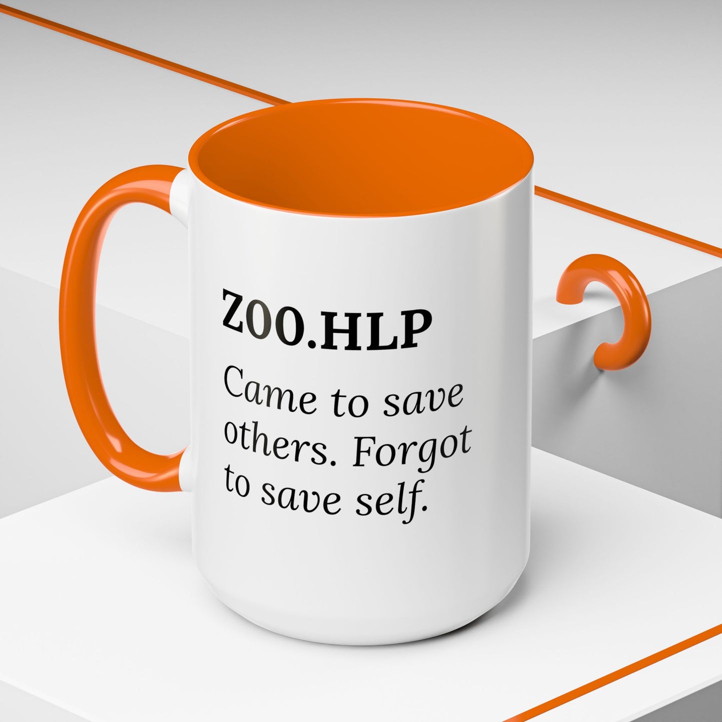 Z00.HLP – Healer Burnout Mug | “Came to Save Others. Forgot to Save Self.”
