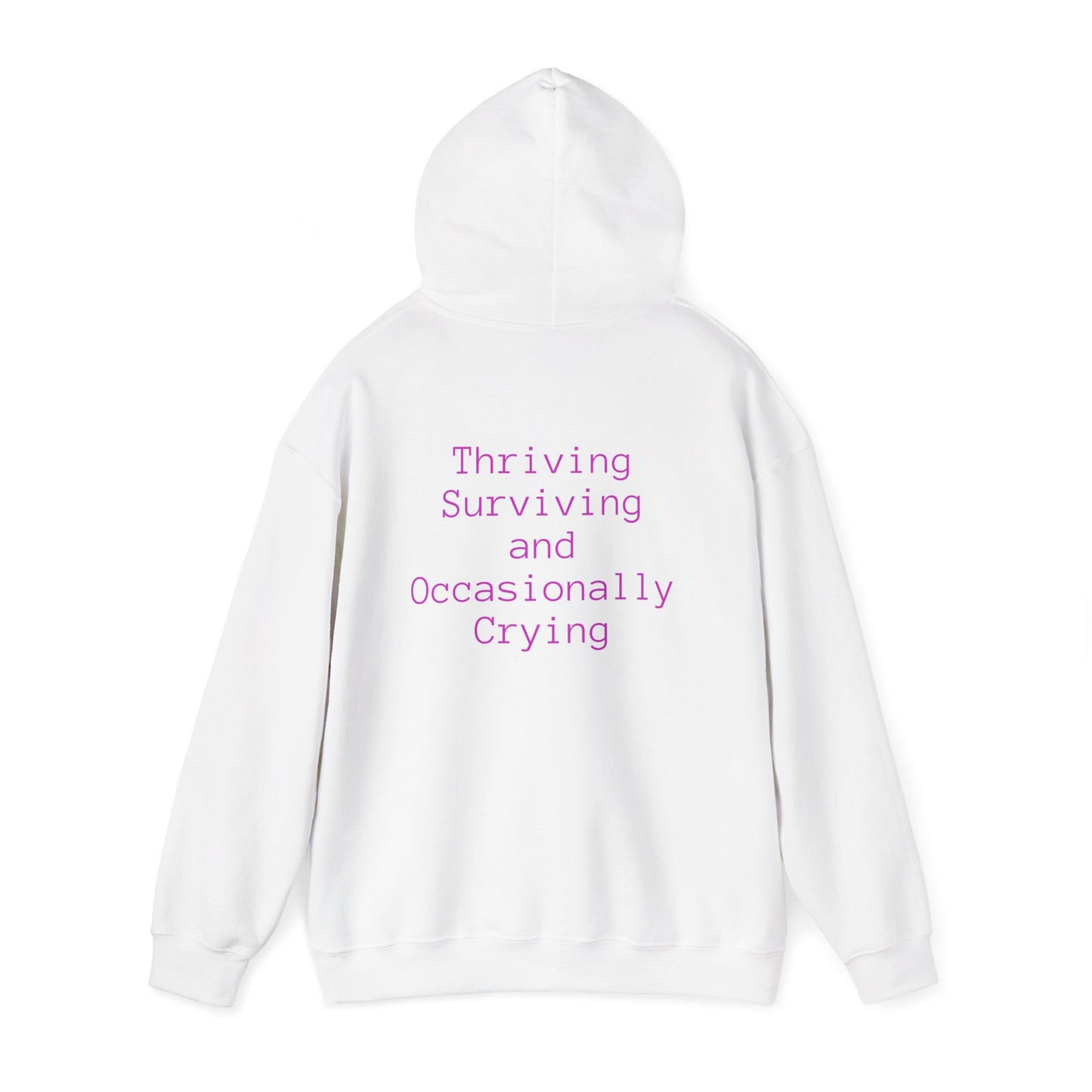 Thriving and Surviving Hoodie – Motivational Unisex Sweatshirt for Comfort and Self-Care