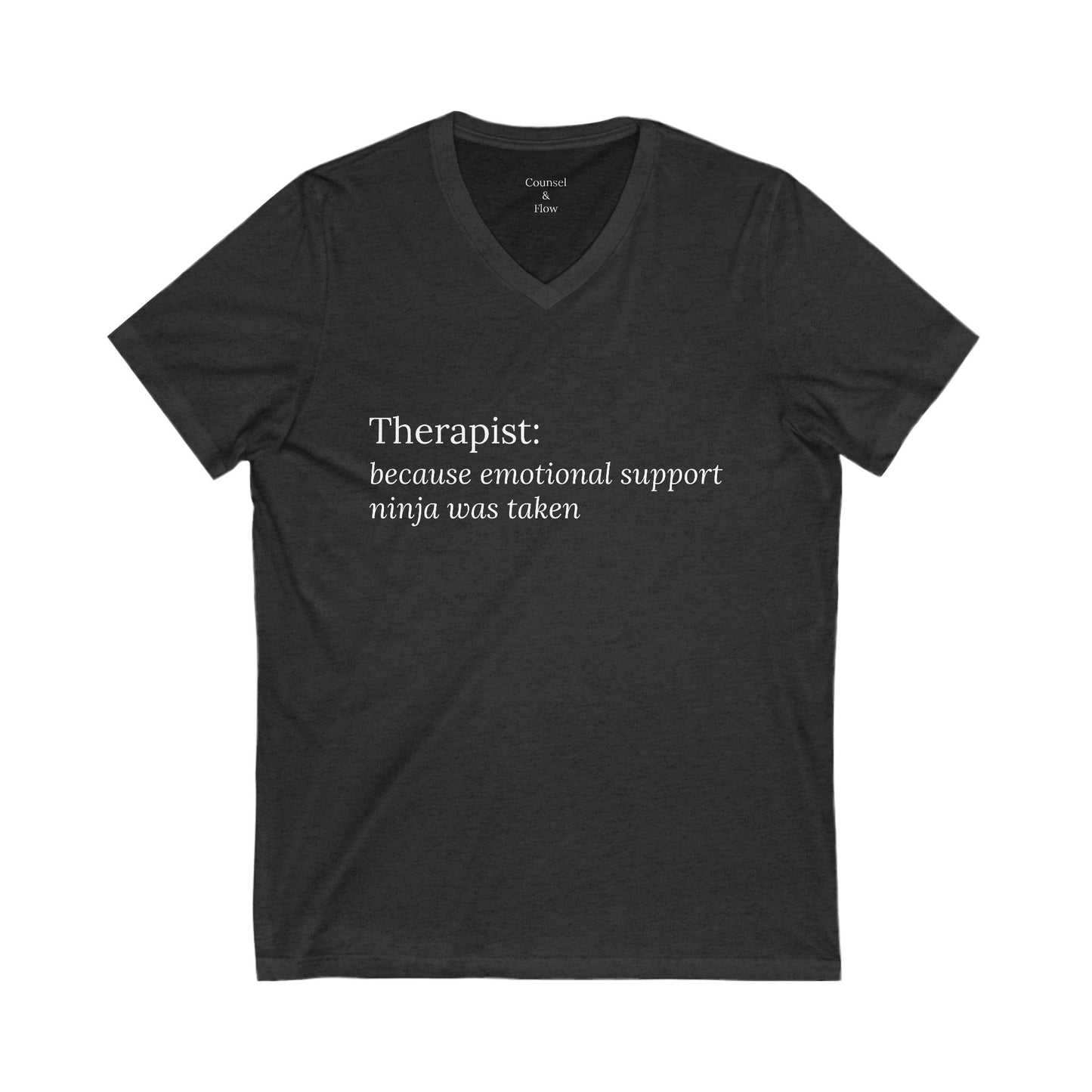 "Therapist: Because Emotional Support Ninja Was Taken" T-Shirt Therapist Humor Shirt • Mental Health Counselor Gift • Funny Therapist Tee