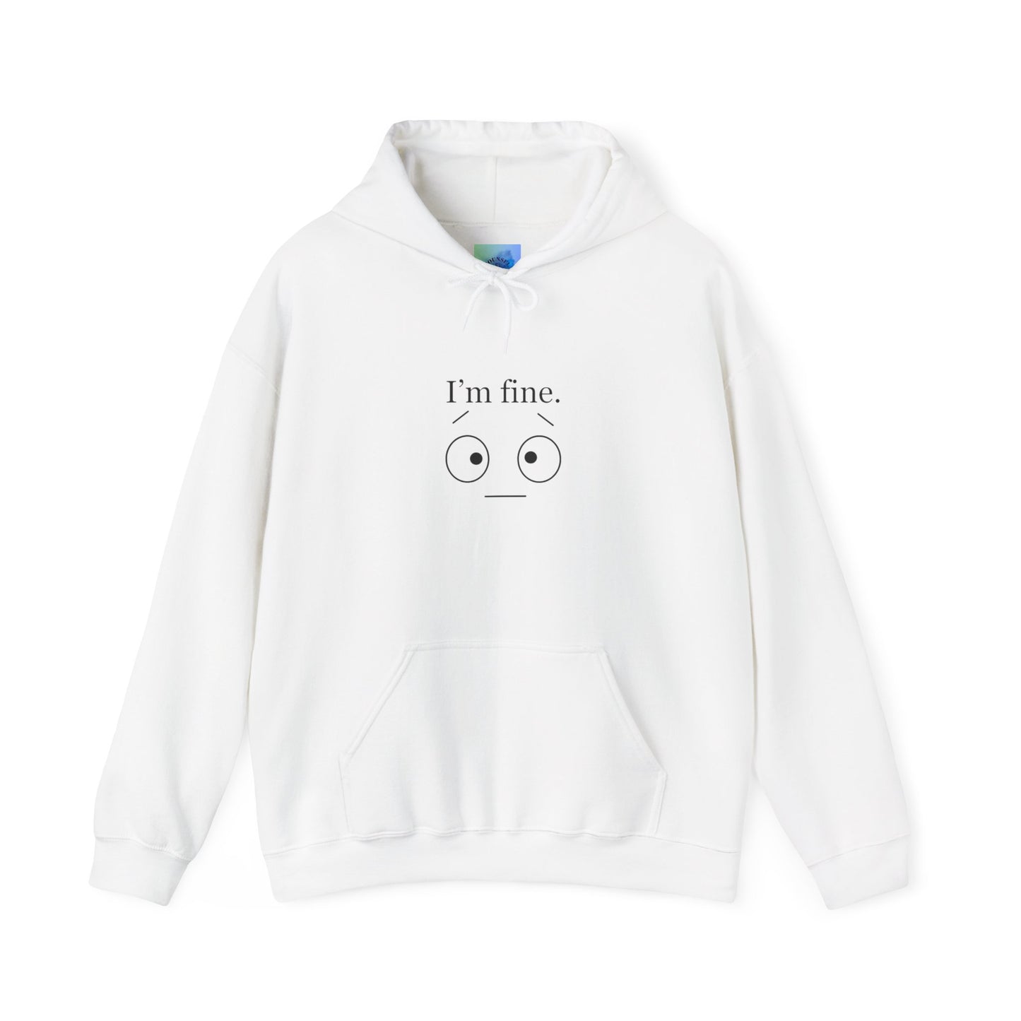 “I’m Fine” Hoodie – Funny Burnout Unisex Sweatshirt for Therapists, Healers & Self-Care