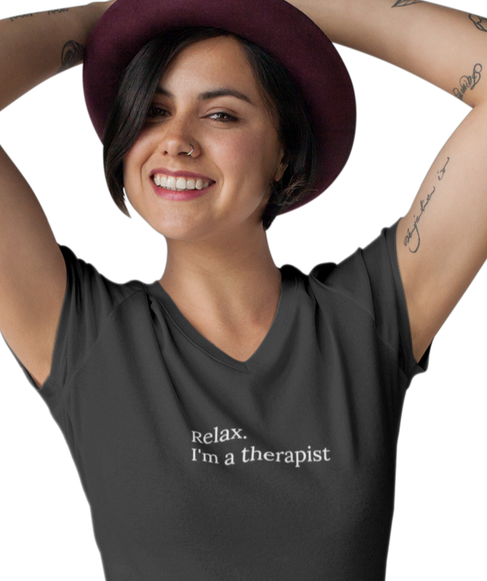 “Relax. I’m a Therapist” T-Shirt Therapist Humor Shirt • Mental Health Counselor Gift • Funny Therapist Tee