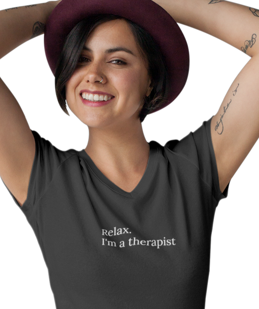 “Relax. I’m a Therapist” T-Shirt Therapist Humor Shirt • Mental Health Counselor Gift • Funny Therapist Tee