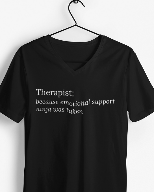"Therapist: Because Emotional Support Ninja Was Taken" T-Shirt Therapist Humor Shirt • Mental Health Counselor Gift • Funny Therapist Tee