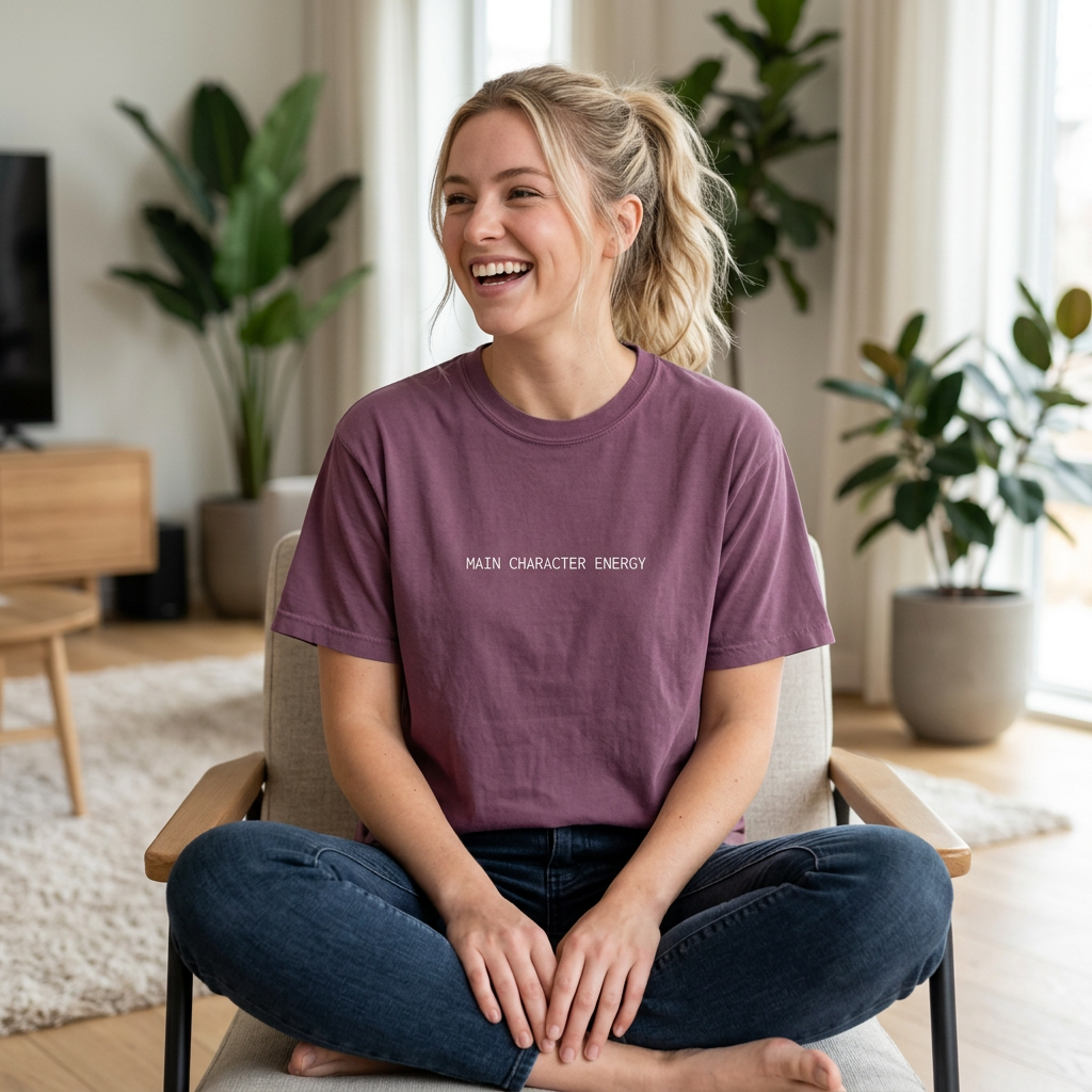 Main Character Energy T-Shirt — Minimal Graphic Tee