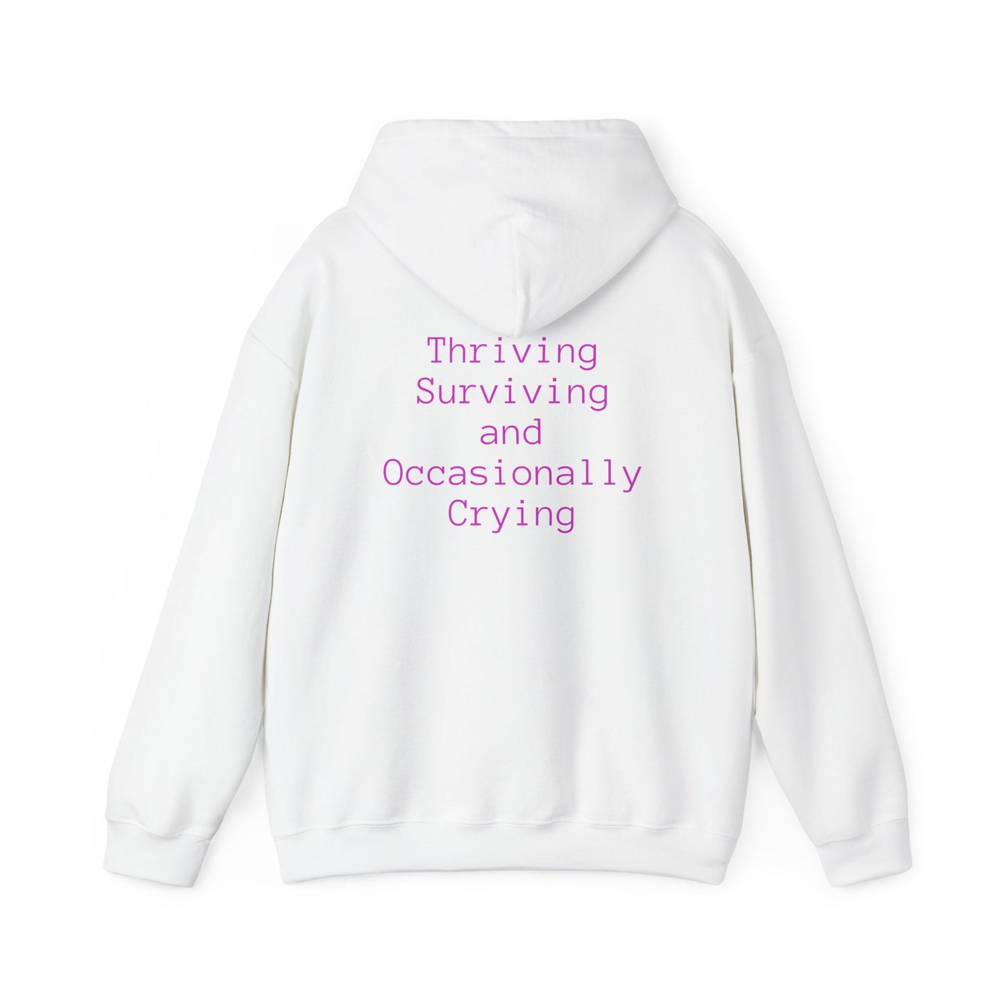 Thriving and Surviving Hoodie – Motivational Unisex Sweatshirt for Comfort and Self-Care