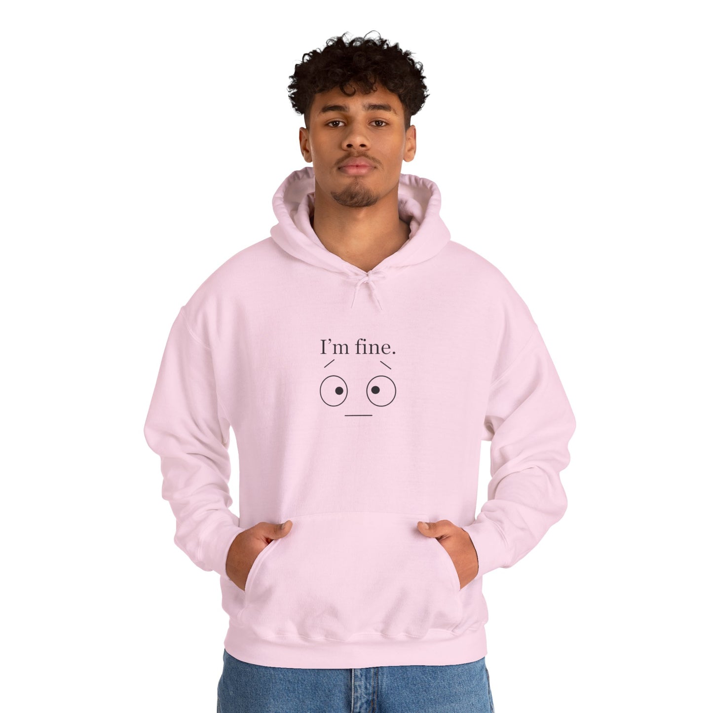 “I’m Fine” Hoodie – Funny Burnout Unisex Sweatshirt for Therapists, Healers & Self-Care
