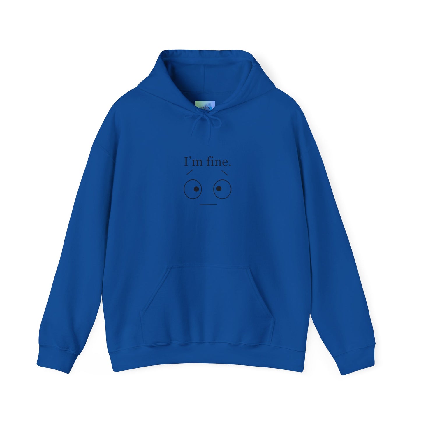 “I’m Fine” Hoodie – Funny Burnout Unisex Sweatshirt for Therapists, Healers & Self-Care